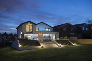 Aluminium windows and doors on a beautiful luxury house.